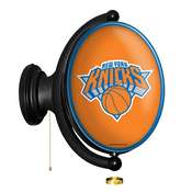 New York Knicks: Original Oval Rotating Lighted Wall Sign, FNB-NBNYKS-125-01A