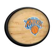 New York Knicks: Hardwood - Oval Slimline Lighted Wall Sign, NBNYKS-140-21