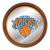 New York Knicks: "Faux" Barrel Top Mirrored Wall Sign, FNB-NBNYKS-245-01A