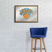 New York Knicks: Framed Mirrored Wall Sign - Horizontal, FNB-NBNYKS-265-01A