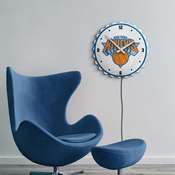 New York Knicks: Bottle Cap Lighted Wall Clock, NBNYKS-545-01