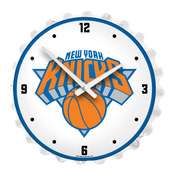 New York Knicks: Bottle Cap Lighted Wall Clock, NBNYKS-545-01