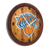 New York Knicks: "Faux" Barrel Top Clock, FNB-NBNYKS-560-01