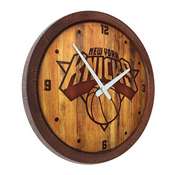 New York Knicks: "Faux" Barrel Top Clock, FNB-NBNYKS-560-01