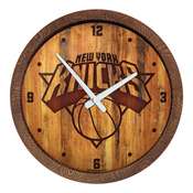 New York Knicks: "Faux" Barrel Top Clock, FNB-NBNYKS-560-01