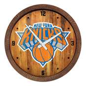 New York Knicks: "Faux" Barrel Top Clock, FNB-NBNYKS-560-01