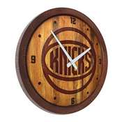 New York Knicks: Logo - "Faux" Barrel Top Clock, FNB-NBNYKS-560-04