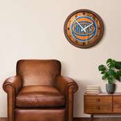 New York Knicks: Logo - "Faux" Barrel Top Clock, FNB-NBNYKS-560-04