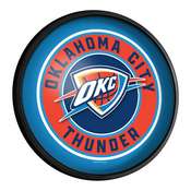 Oklahoma City Thunder: Round Slimline Lighted Wall Sign, NBOCTR-130-01