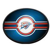 Oklahoma City Thunder: Oval Slimline Lighted Wall Sign, NBOCTR-140-01