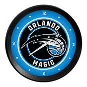 Orlando Magic: Ribbed Frame Wall Clock, NBOMAG-530-01