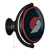 Portland Trail Blazers: Original Oval Rotating Lighted Wall Sign, FNB-NBPTBS-125-01A