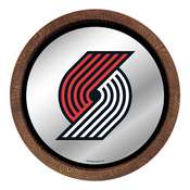 Portland Trail Blazers: "Faux" Barrel Top Mirrored Wall Sign, FNB-NBPTBS-245-01A