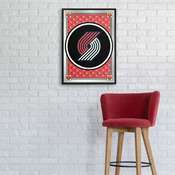 Portland Trail Blazers: Team Spirit - Framed Mirrored Wall Sign - Vertical, NBPTBS-275-02