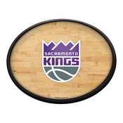 Sacramento Kings: Hardwood - Oval Slimline Lighted Wall Sign, NBSACK-140-21