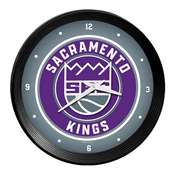 Sacramento Kings: Ribbed Frame Wall Clock, NBSACK-530-01