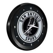San Antonio Spurs: Ribbed Frame Wall Clock, NBSASP-530-01