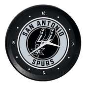 San Antonio Spurs: Ribbed Frame Wall Clock, NBSASP-530-01