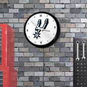 San Antonio Spurs: Retro Lighted Wall Clock, NBSASP-550-01