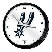 San Antonio Spurs: Retro Lighted Wall Clock, NBSASP-550-01