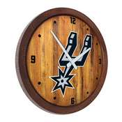 San Antonio Spurs: "Faux" Barrel Top Clock, FNB-NBSASP-560-01