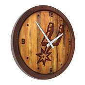 San Antonio Spurs: "Faux" Barrel Top Clock, FNB-NBSASP-560-01