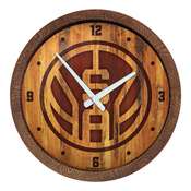 San Antonio Spurs: Logo - "Faux" Barrel Top Clock, FNB-NBSASP-560-04
