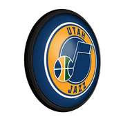Utah Jazz: Round Slimline Lighted Wall Sign, NBUTAH-130-01