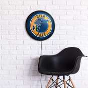 Utah Jazz: Round Slimline Lighted Wall Sign, NBUTAH-130-01