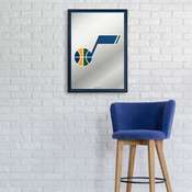 Utah Jazz: Framed Mirrored Wall Sign - Vertical, FNB-NBUTAH-275-01A