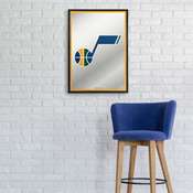 Utah Jazz: Framed Mirrored Wall Sign - Vertical, FNB-NBUTAH-275-01A