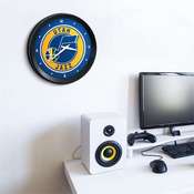 Utah Jazz: Ribbed Frame Wall Clock, NBUTAH-530-01