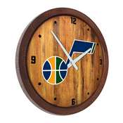 Utah Jazz: "Faux" Barrel Top Clock, FNB-NBUTAH-560-01