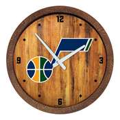 Utah Jazz: "Faux" Barrel Top Clock, FNB-NBUTAH-560-01