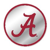 Alabama Crimson Tide: Modern Disc Mirrored Wall Sign, NCALCT-235-01