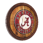 Alabama Crimson Tide: School Seal - Weathered "Faux" Barrel Top Sign, NCALCT-240-06