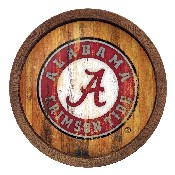 Alabama Crimson Tide: School Seal - Weathered "Faux" Barrel Top Sign, NCALCT-240-06