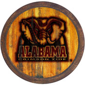 Alabama Crimson Tide: Al Logo - Branded "Faux" Barrel Top Sign, NCALCT-240-08
