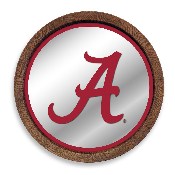 Alabama Crimson Tide: "Faux" Barrel Top Mirrored Wall Sign, NCALCT-245-01