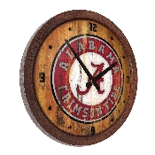 Alabama Crimson Tide: School Seal - Weathered "Faux" Barrel Top Wall Clock, NCALCT-560-06