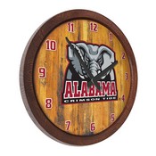 Alabama Crimson Tide: Al Logo - "Faux" Barrel Top Wall Clock, NCALCT-560-07