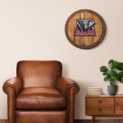Alabama Crimson Tide: Al Logo - "Faux" Barrel Top Wall Clock, NCALCT-560-07
