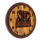 Alabama Crimson Tide: Al Logo - Branded "Faux" Barrel Top Wall Clock, NCALCT-560-08