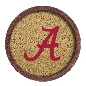 Alabama Crimson Tide: Logo - "Faux" Barrel Framed Cork Board, FNB-NCALCT-632-01A