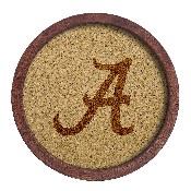 Alabama Crimson Tide: Logo - "Faux" Barrel Framed Cork Board, FNB-NCALCT-632-01A