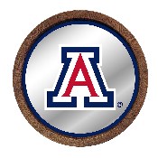 Arizona Wildcats: Mirrored Barrel Top Mirrored Wall Sign, FNB-NCARIZ-245-01A