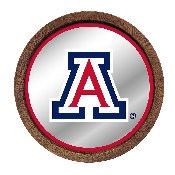 Arizona Wildcats: Mirrored Barrel Top Mirrored Wall Sign, FNB-NCARIZ-245-01A