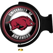 Arkansas Razorbacks: Original Round Rotating Lighted Wall Sign, NCARKR-115-01