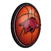 Arkansas Razorbacks: Basketball - Round Slimline Lighted Wall Sign, NCARKR-130-11