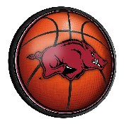 Arkansas Razorbacks: Basketball - Round Slimline Lighted Wall Sign, NCARKR-130-11